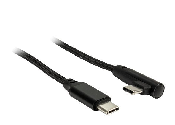 Inter-Tech Cable Usb-C -> Usb-C Acodado 90°, 1m Negro