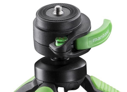 Mantona 21407 Tripode Smartphone/Cámara Digital 3 Pata(S) Negro, Verde