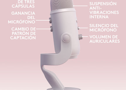 EAN 5099206106239 - Blue Microphones Yeti Aurora Collection Blanco Micrófono de superficie para mesa imagen 6