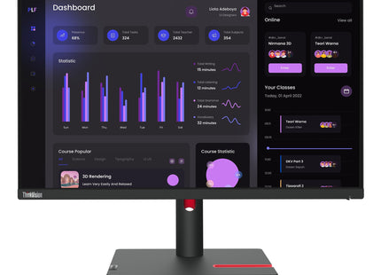 EAN 0195892063223 - Lenovo ThinkVision T24i-30 LED display 60,5 cm (23.8") 1920 x 1080 Pixeles Full HD Negro imagen 5