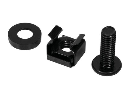 Logilink Ac116 Kit De Tornillos + Tuercas  M6, Negro, 50 Und