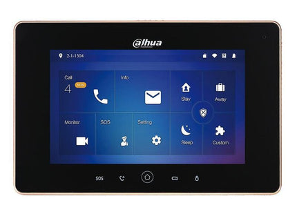 Dahua Vth5221d-S2 Monitor Interior 7" De Superficie Para Videoportero Ip Wifi Poe Sd 6e 1s Alarma Negro