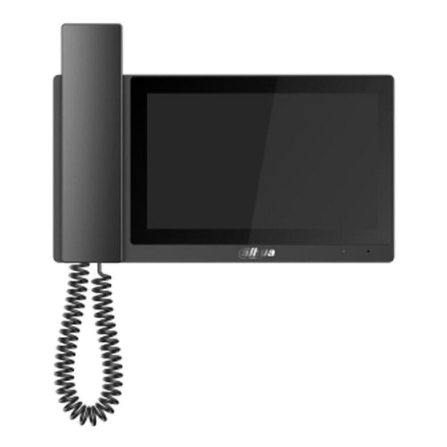 Dahua Vth5421e-H Monitor Interior 7" De Superficie Para Videoportero Ip Pantalla Táctil Poe Sd 6e 1s Alarma Negro