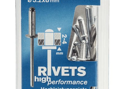 Blister 50 Remaches Ø3.2x8mm. Alu+Broca 5000383 Rapid