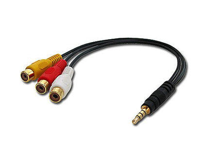 Lindy 35539 Cable 0,25 M 3,5mm 3 X Rca Negro