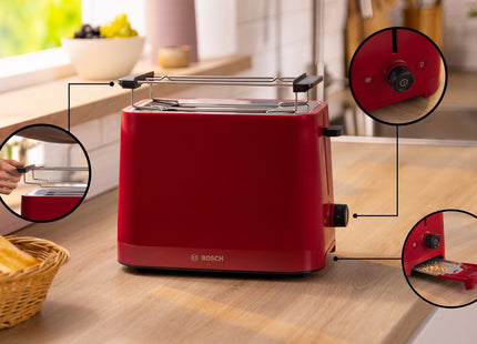 Tostadora Bosch Home Tat3m124  Rojo