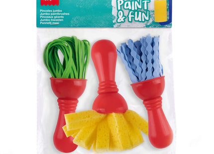 Apli Pinceles Paint&Fun Maxi Goma Eva Y Esponja Paint & Fun Bolsa De 3 C/Surtidos
