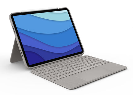 Logitech Combo Touch Caja De Teclado Y Folio Con Panel Táctil Luz Trasera Apple Smart Connector Qwertz Suizo Arena Para Apple Ipad Pro De 11" (1ª Generación 2ª Generación 3ª Generación)