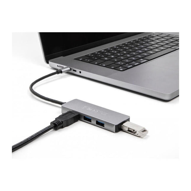 Delock 63173 Concentrador Usb 5 Gbps De 4 Puertos Con Conector Usb Type-C - Puertos Usb Tipo-A En El Lateral