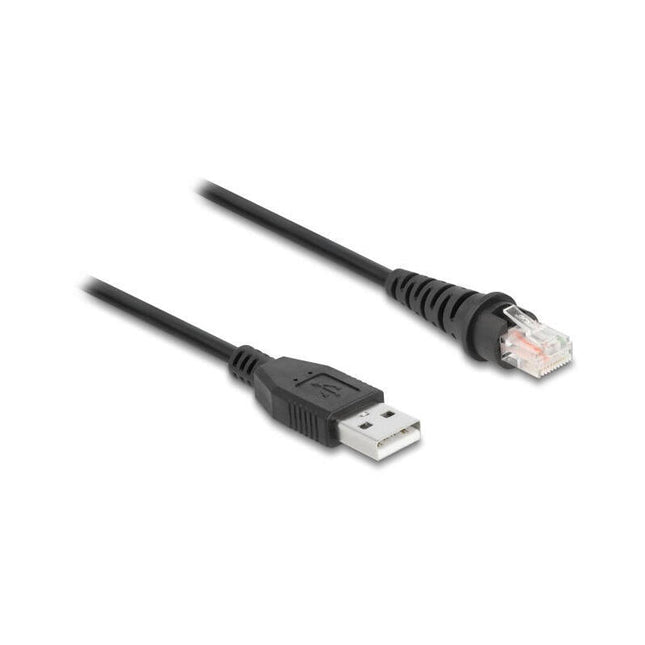 Delock 90611 Cable De Escáner De Código De Barras Rj50 A Usb 2.0 Tipo-A 2  M