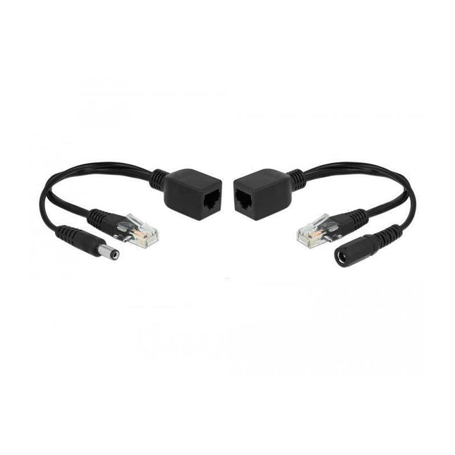 Delock Juego De Adaptadores Pasivos Poe Rj45 Dc 5,5 X 2,5 Mm