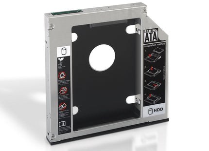 Aisens Adaptador Portatil Para Sustituir Dvd 12.75mm Por Hd/Ssd 2.5'/6.35cm 7/9.5mm Sata