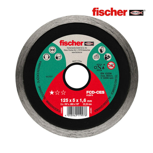 Disco Corte Diamante Para Ceramica Fcd-Ses Ø115x1,6x22,23 512874 Fischer