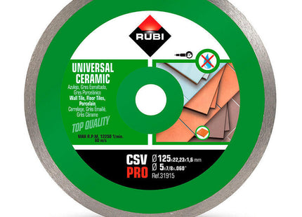 Disco De Diamante Csv Ø125mm Pro R31915 Rubi