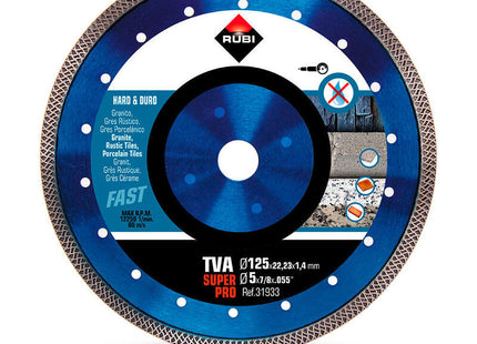 Disco De Diamante Tva Ø125mm Superpro R31933 Rubi