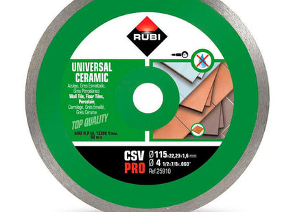 Disco Diamante Csv Ø115mm Pro 25910 Rubi
