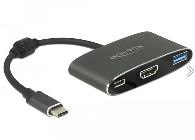 Delock Adaptador Usb Tipo-C Macho>Hdmi Hembra 4k 30 Hz+Usb Typ-A+Usb Tipo-C Pd