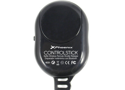 Mando Inalambrico Bluetooth Phoenix Phcontrolstick Con Disparador Para Phselfiestick Palo / Baston Selfie Autorretrato Universal Compatible Con Smartphone / Tablet Android Iphone Ipad Ios Negro