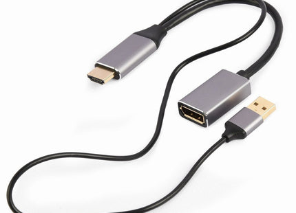 EAN 8716309124546 - Gembird A-HDMIM-DPF-02 adaptador de cable de vídeo 0,1 m HDMI tipo A (Estándar) DisplayPort Negro imagen 2