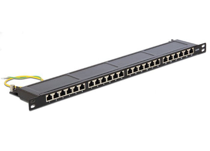 Delock 43316 19" Patch Panel 24 Port Cat.6 0.5 U Black