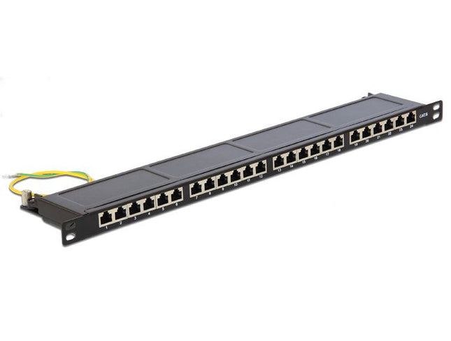 Delock 43316 19" Patch Panel 24 Port Cat.6 0.5 U Black