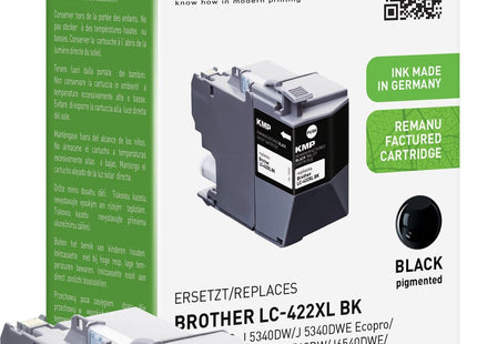 Tinta Kmp Brother Mfc-J5340dw Lc422xlbk Negro 3000s. 66ml Remanufactured