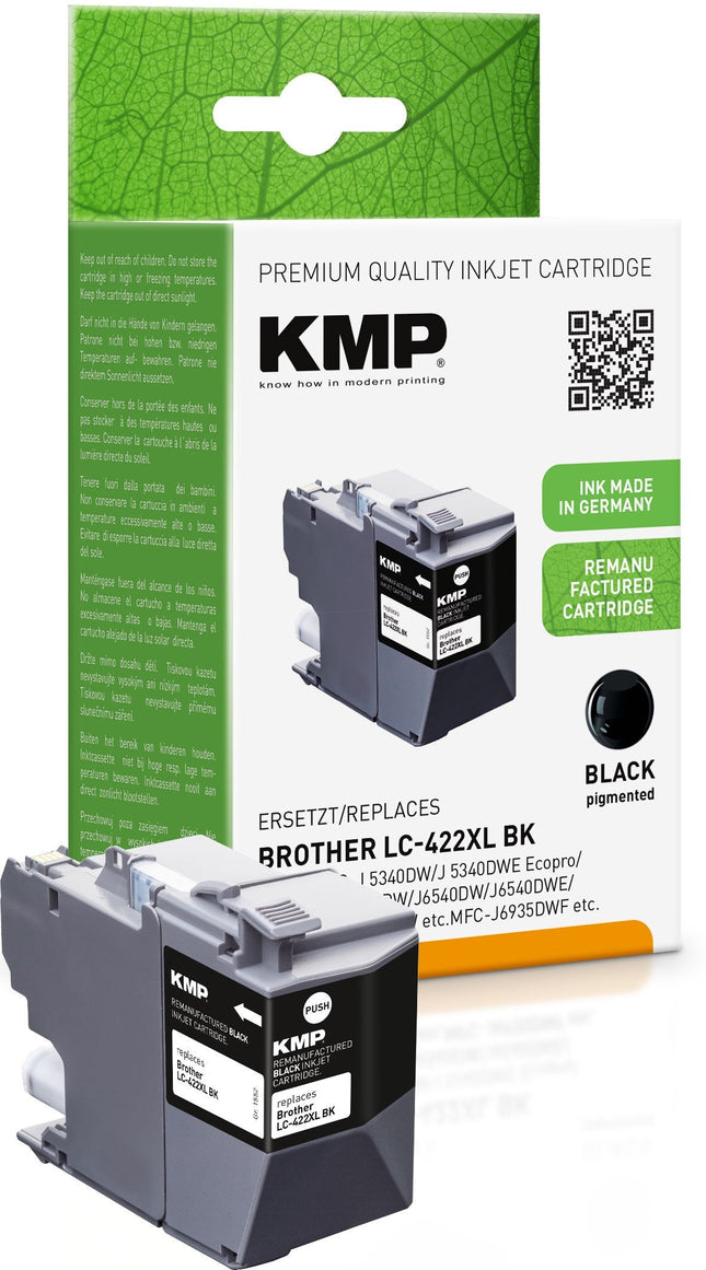 Tinta Kmp Brother Mfc-J5340dw Lc422xlbk Negro 3000s. 66ml Remanufactured