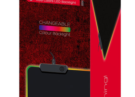 Omega Varr Alfombrilla Raton Pro-Gaming Luz Led Negra