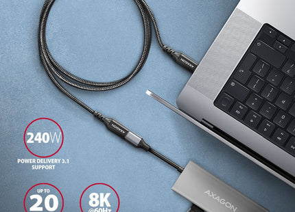 EAN 8595247907363 - Axagon BUCM32-CF10AB cable USB USB 3.2 Gen 2x2 1 m USB C Negro imagen 4