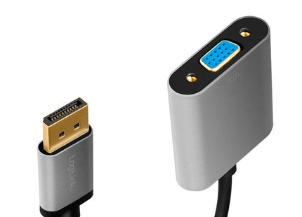 Adaptador Logilink Cda0109 Displayport Vga Negro, Gris