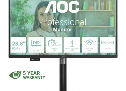 EAN 4038986142878 - AOC 24P4U pantalla para PC 60,5 cm (23.8") 1920 x 1080 Pixeles Full HD Negro imagen 2