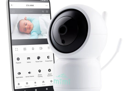 Eta Eta630690000 Vigilabebés Mimi, Cámara Flexible, Wi-Fi, Blanco