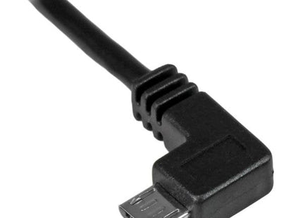 Startech.Com Cable De 0,5m Micro Usb Acodado A La Izquierda Para Carga Y Sincronización De Smartphones O Tablets
