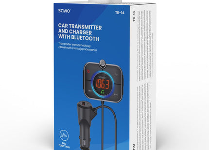 EAN 5901986047810 - Savio TR-14 Transmiter FM z Bluetooth i ładowarką PD 87,6 - 107,9 MHz Bluetooth/USB Negro imagen 10