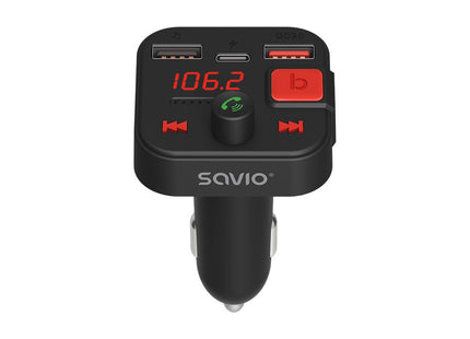 EAN 5901986047889 - Savio TR-15 Transmiter FM z Bluetooth 87,6 - 107,9 MHz Bluetooth/USB Negro imagen 1