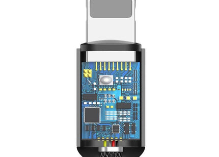 Cable Adaptador Lightning Audio De 3,5 Mm 10cm Negro