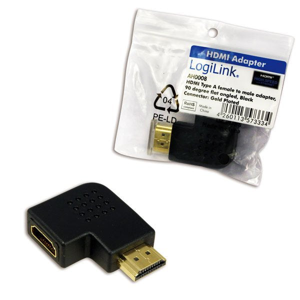 Logilink Adaptador Hdmi M/H Angulo 90º Plano  Ah0008