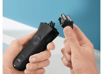 Afeitadora Braun Serie 3 301s Color Negra Inlambrica Recargable