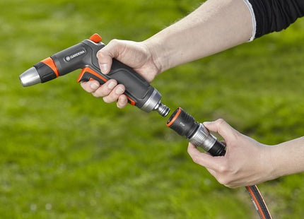 Gardena 18253-50 Accesorio Para Manguera Conector De Manguera Metal Negro, Naranja, Plata 1 Pieza(S)