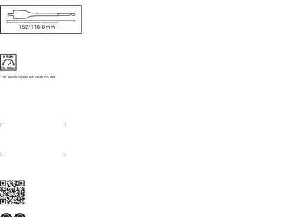 Juego De Brocas De Fresado Plano Bosch Expert Self Cut Speed, 7 Piezas, Ø 16 - 32 Mm (Longitud 152 Mm, Incl. 1 Extensión)  2608900334