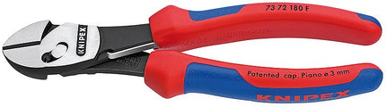 Alicates  Knipex Twinforce  De Corte Laterales De Alto Rendimiento Rojo/Azul, 7372180f, Con Resorte De Apertura 73 72 180 F