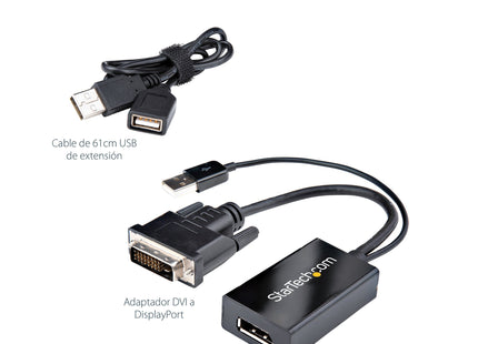 EAN 0065030875851 - StarTech.com DVI2DP2 adaptador de cable de vídeo 0,254 m Negro imagen 15