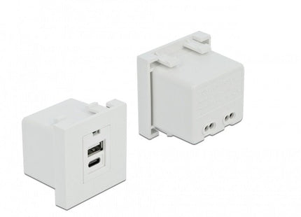 Módulo Del Puerto De Carga Usb Easy 45 Delock 1 X Usb Type-A + 1 X Usb Type-C 