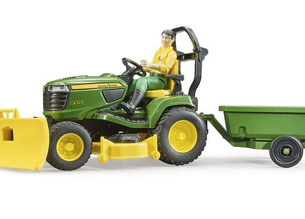 Bruder Bworld John Deere Tractor Cortacésped Con Operador A Bordo, Modelo De Vehículo 62104