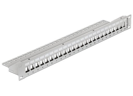 Delock Keystone 19" Patchpanel 24 Port Gris