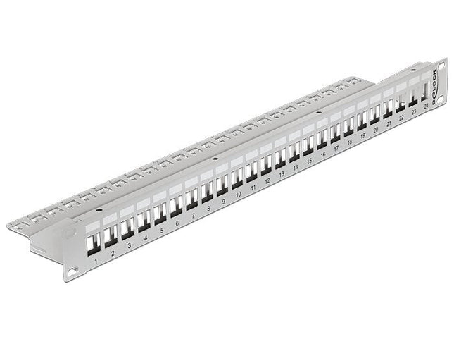 Delock Keystone 19" Patchpanel 24 Port Gris