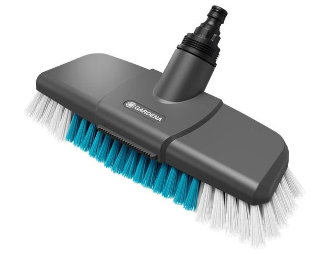 Gardena Cepillo Con Mango Cleansystem Duro, Cepillo De Lavado Gris/Turquesa, Anchura Útil 27 Cm 18816-20