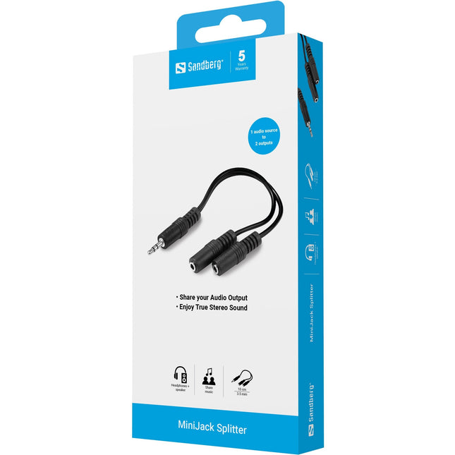 Sandberg Minijack Splitter 1->2