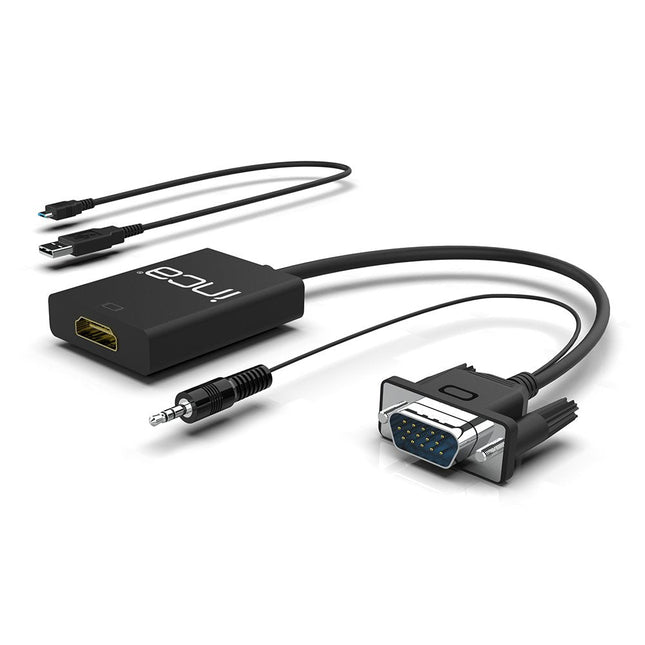 Inca Adaptador Ivth-02 Vga + Usb-A + Audio > Hdmi 0.2m Retail