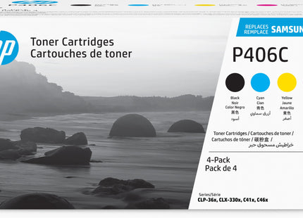 EAN 0191628445851 - Samsung CLT-P406C 4-pack Cyan/Magenta/Yellow/Black Original Toner Cartridge cartucho de tóner 4 pieza(s)  imagen 1